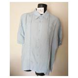 MENï¿½S CUBAVARA BLUE LINEN/RAYON BUTTON FRONT