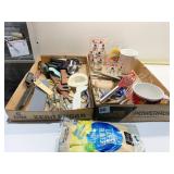 KITCHEN UTENSILS, MEASURING CUPS, GLASSES, ETC.