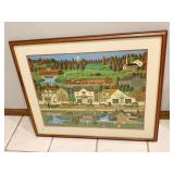 CHARLES WYSOCKI COUNTRY VILLAGE SCENE29 X 34.5