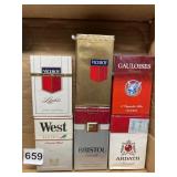 6 PACKS CIGARETTES- VICROY, GAULOISES, ARDATH