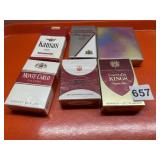 6 PACKS CIGARETTES - KANSAS, MONTE CARLO, ETC.