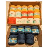ACAPULCO COTTON YARN 3 COLORS 15 SKEINS AND 7