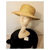 FRANK OLIVE COLLECTION GOLD WIDE BRIM HAT