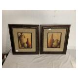 PAIR OF MATCHING WALL ART PIECES, STILL LIFE OF