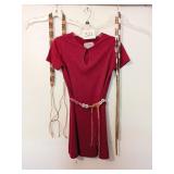 THE NOW GENERATION RED KNIT MINI DRESS WITH 3