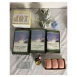 PARTY LITE TEA LIGHT HOLDER, SOAPS, GREAT COURSES