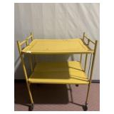 MCM YELLOW FOLDING ROLLING CART