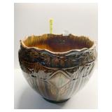 12" H GLAZED PLANTER W/ SM. CHIP ON EDGE