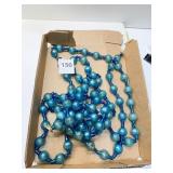 ANTIQUE GLASS GARLAND BLUE