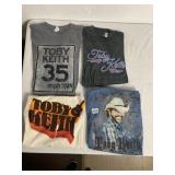 4 SZ MEDIUM TOBY KEITH T SHIRTS