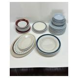 VINTAGE STONEWARE DISHES INCLUDING LAMBERTON