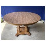 ROUND DINING TABLE 48" SOLID WOOD BASE, FORMICA
