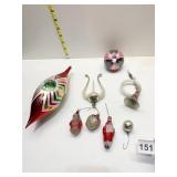 INSTRUMENT ORNAMENTS, GLASS SANTA