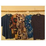 FIVE LADIES BUSINESS CASUAL SHORT SLEEVE BLOUSES