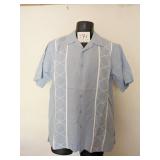 MENï¿½S CABANA BLUE RAMIE/COTTON BUTTON FRONT SHORT