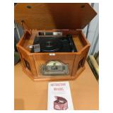 10 IN 1 WOOD TURNTABLE STEREO SYSTEM W/