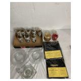 PITTSBURGH PRESS GLASSES, 8 ETCHED GLASS DESSERT