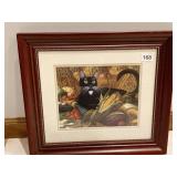 PRINT OF CAT IN A FIELD OF CORN 16 X 17.5