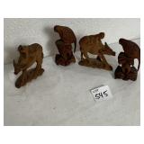HAND CARVED WOOD FIGURINES