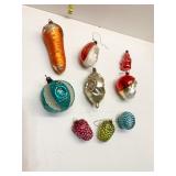 VINTAGE ORNAMENTS, CARROT, SANTA