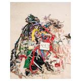 GROUP OF CUT RIBBON PIECES SOME SPECIALTY RIBBONS