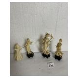 MOLDED RESIN ASIAN FIGURINES