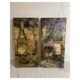 11X24 WINE PAINTINGS ON CANVAS