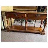 ENTRANCE TABLE 28 H X 53 W X 16 D, DRAWERS IN