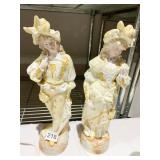 BISQUE FIGURES 13" H