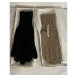 2 PAIRS OF CASHMERE LADIES GLOVES