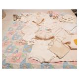 LARGE GROUP OF INFANT BABY CLOTHES MACHINE QUILT