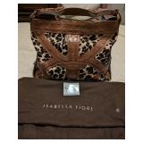 NEW ISABELLA FIORE LEATHER AND REAL FUR PURSE