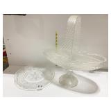 DECORATIVE PLATE & BRIDE BASKET NEEDS GLUED