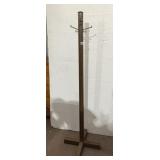 68" ARTS AND CRAFTS STYLE METAL COAT TREE