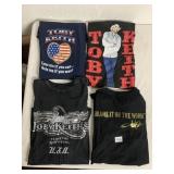 4 SZ MEDIUM TOBY KEITH T SHIRTS