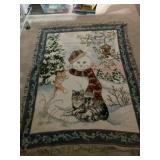 COTTON SNOWMAN BLANKET