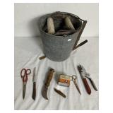 GALVANIZED WRINGER WASHER PAIL, ETC.