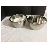 STAINLESS STEEL 4 MIXING BOWLS, LAZY SUSANS