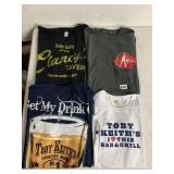 4 SZ MEDIUM TOBY KEITH T SHIRTS