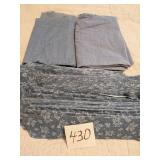 BLUE AND WHITE FLORAL PRINT CUT QUILTING PIECES