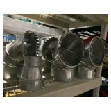 ALUMINUM DUCT WORK ELBOWS, 6 TOTAL