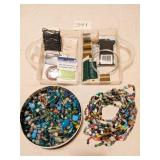 JEWELRY MAKING SUPPLIES WIRE THREAD GLASS BEADS