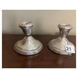 STERLING WEIGHTED CANDLE STICKS