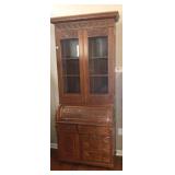 VICTORIAN CYLINDER DESK C ROLL WAVY GLASS TOP