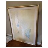 LARGE 56X43 ORIENTAL PICTURE SIGNED LEW SAUD SEE