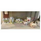 WADE COOKIE JAR, POTTERY COVERED BUTTER AND