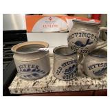 SIGNED 1987 BLUE GRAY ASSORTED MUGS