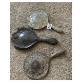1 STERLING HAND MIRROR 2 SILVER PLATE