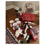 HOLIDAY SANTA MUGS SANTAS NUT CRACKERS WINDOW