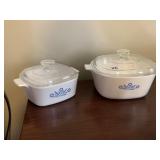 2 CORNING WARE PIECES WITH MATCHED LIDS